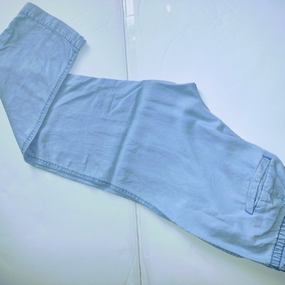 GAP Pantalones vaqeros de mezclilla de cintura elastica con cordon - Picture 9 of 9